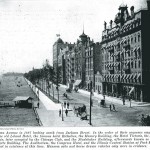 Caption reads "Michigan Avenue in 1887 looking south from Jackson Street"