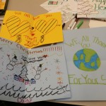 Some of the cards made by children and teens