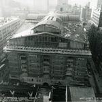 Elevation of north side of building, 1990 September 26. Source: Chicago Public Library Archives. Harold Washington Library Center Construction Photographs. Peter Fish Studio, Chicago.