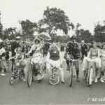 Bicycle parade, Garfield Park, circa 1935. Source: Chicago Public Library, Special Collections, Chicago Park District Records: Photographs, Box 22, Folder 22.