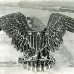 The Human American Eagle, 12,500 people, Camp Gordon, Atlanta, Georgia, 1918. Source: Special Collections, World War I Collection, 2008.37.1
