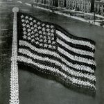Human American Flag, Great Lakes Naval Training center, near Chicago, 1917. Source: Special Collections, World War I Collection, 2008.37.1