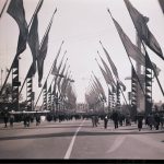 Avenue of Flags, circa 1934. Source: Special Collections, Chicago Park District Records: Photographic Negatives, Negative 006_001.