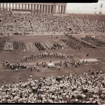 Pan-American Games opening ceremony at Soldier Field, 1959. Source: Special Collections, Chicago Park District Records: Photographic Negatives, 033_004_002