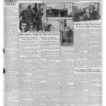 Newspaper page with photos and articles