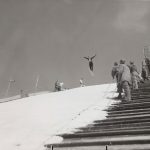 Ski slide, Soldier Field, 1954 September. Source: Chicago Park District: Photographs, 009_002_001