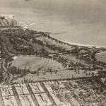 Jackson Park, aerial view, undated. Source: Chicago Public Library, Chicago Park District Photograph 154_001_003