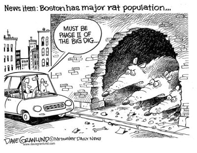 Dave Granlund cartoon: Boston rats and the Big Dig.