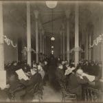 Photo of the Reading Room at the Boston Public Library at 55 Boylston Street