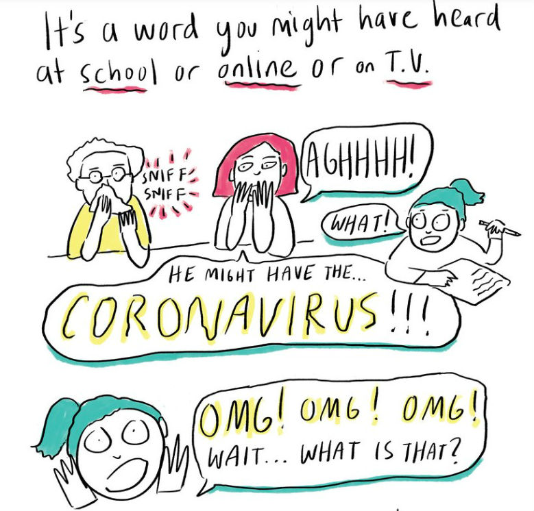 It's a word you might have heard at school or online or on TV. Sniff Sniff AGHHHH! What? He might have the coronavirus!!! OMG! OMG! OMG! Wait...What is that?
