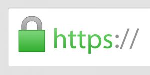 Image of a URL link in a browser. The URL starts with https:// and on the left of this text is a green bacdlock symbol, indicating that this is a secure site.