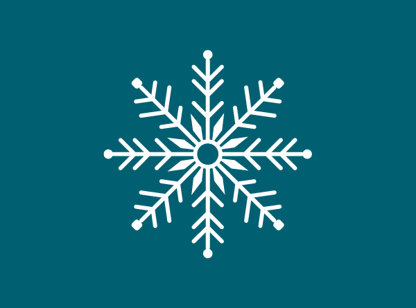 Snowflake on turquoise 3