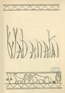 The Indians' Book; Wabanaki chapter title page