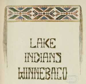 The Indians' Book; Lake Indians Winnebago chapter title page