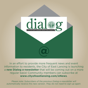 Follow this link to register your email address to receive the City of East Lansing's e-newsletter.