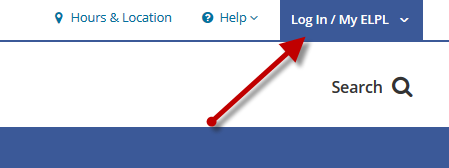 Log In to your library account by clicking/touching this button.
