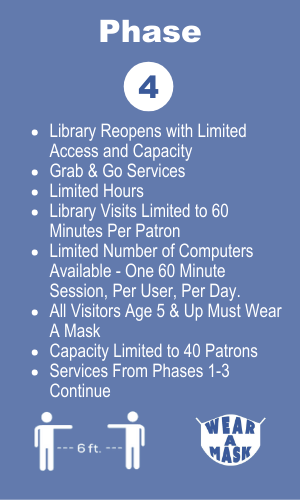 Phase 4 of the library's re-opening plan