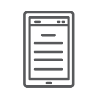 Online Library Icons_E-reader_Grey_outlines