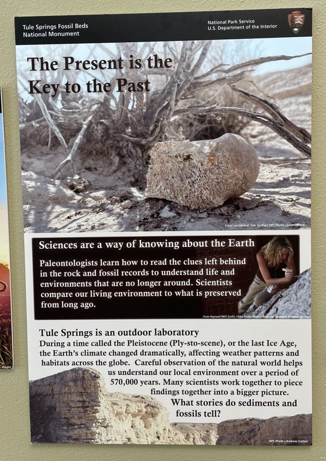 Tule Springs Fossil Beds National Monument Display Las VegasClark