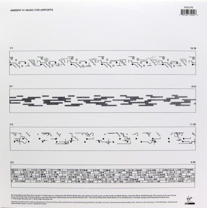 Graphic notation for Brian Eno's "Ambient 1" album