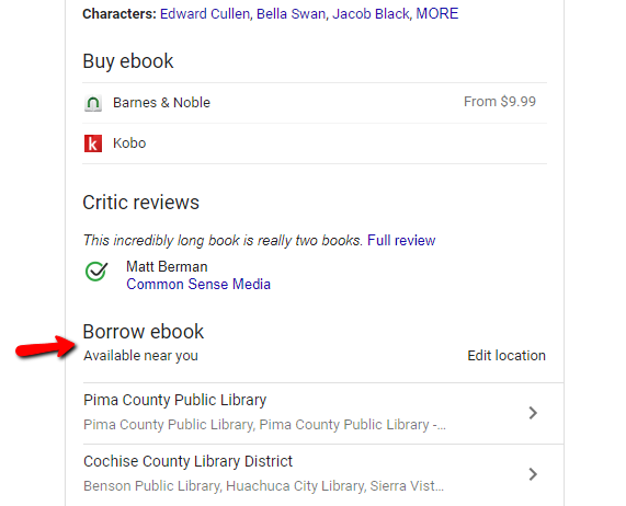 screenshot of borrow ebooks box below buy ebooks box
