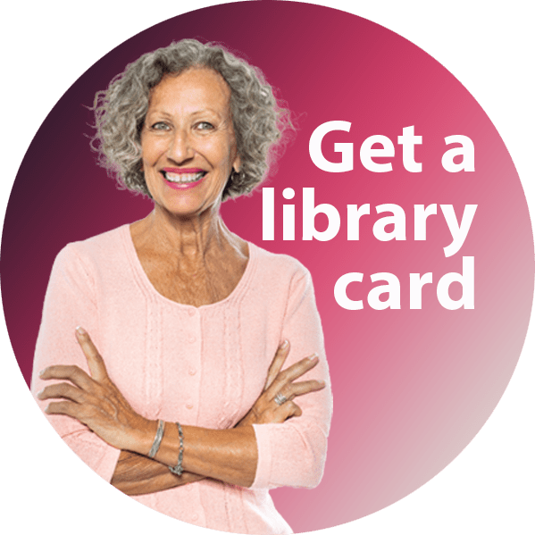 600x600 round icon Get a Library Card Older Woman