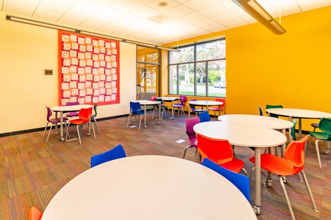 <p>Cupertino Library, downstairs, children's group study room</p>