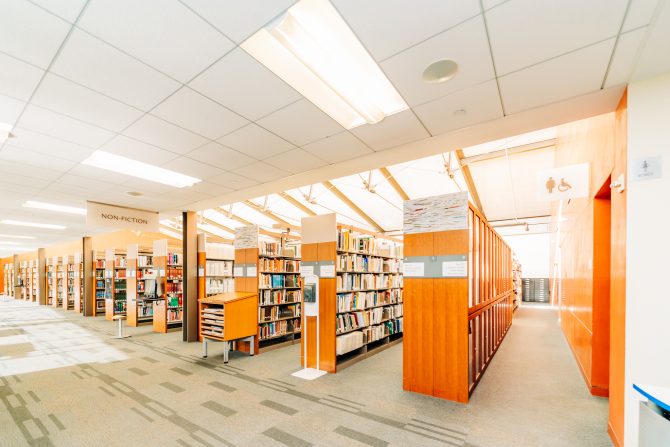 <p>Cupertino Library Upstairs Adult Nonfiction</p>
