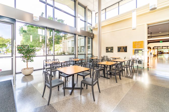 <p>Milpitas Library Lobby Tables</p>