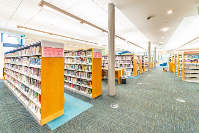 <p>Milpitas Library North Wing Downstairs Children's Books</p>