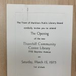 1975 Thornhill Community Centre Grand Opening