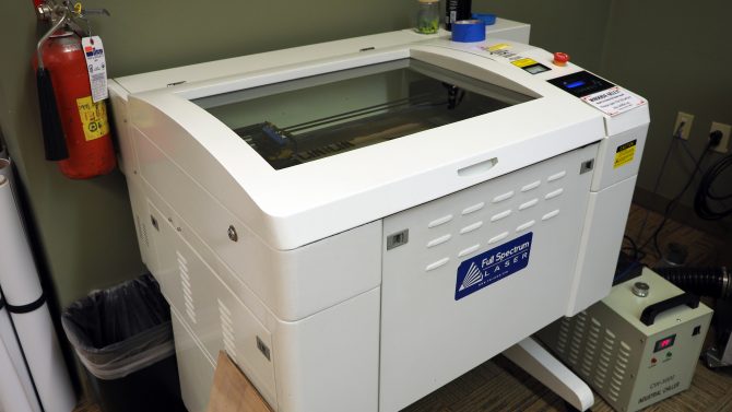 Photo of the laser cutter/engraver
