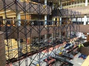Scaffolding in South Building - July 2021