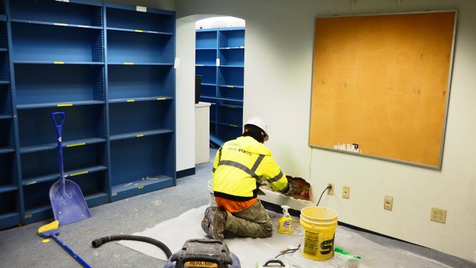 December 2022 Construction Progress - Corryville Branch Library
