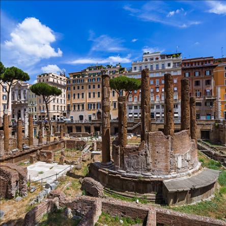 Roman ruins in a city, World Timelines