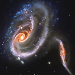 An image of a galaxy taken by the Hubble Space Telescope