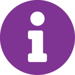 purple "i" information icon
