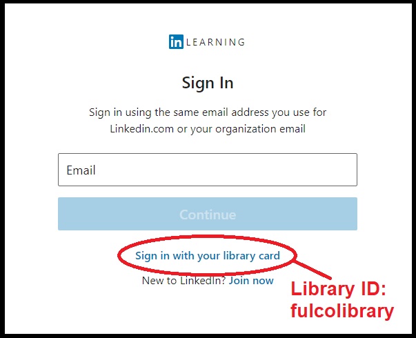 fulcolibrary is the Library ID for LinkedIn Learning