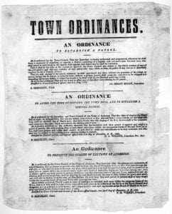 Anderson, SC, town ordinances,1860