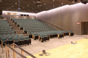 Central Library: lower-level auditorium seating from the front