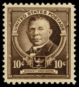 Booker T. Washington, first African American honored on a U.S. postage stamp