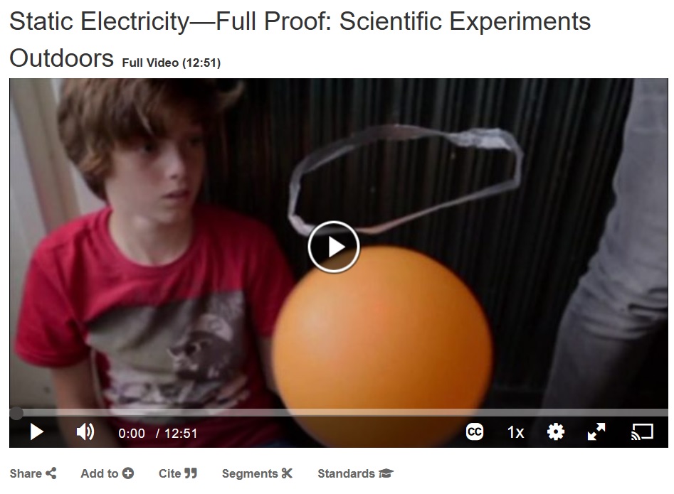 Learn how to use static electricity to make a bell, to help things float, and light a lamp in this educational video that also explains lightning.